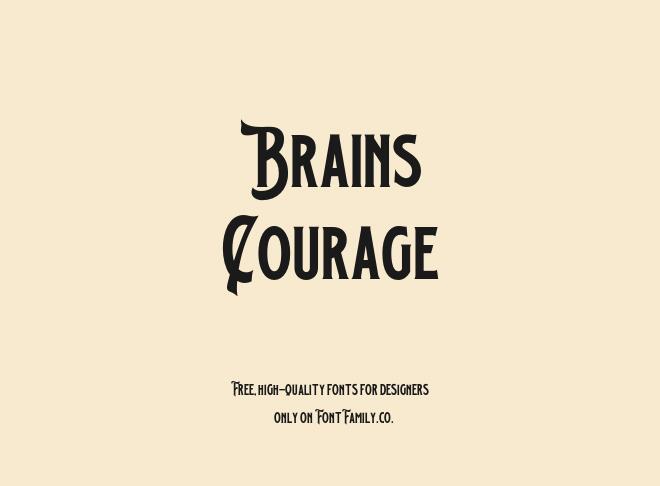 Brains Courage Font