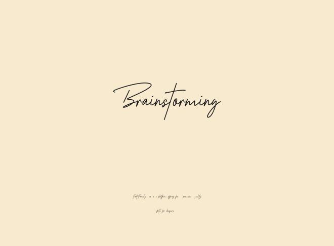 Brainstorming Font