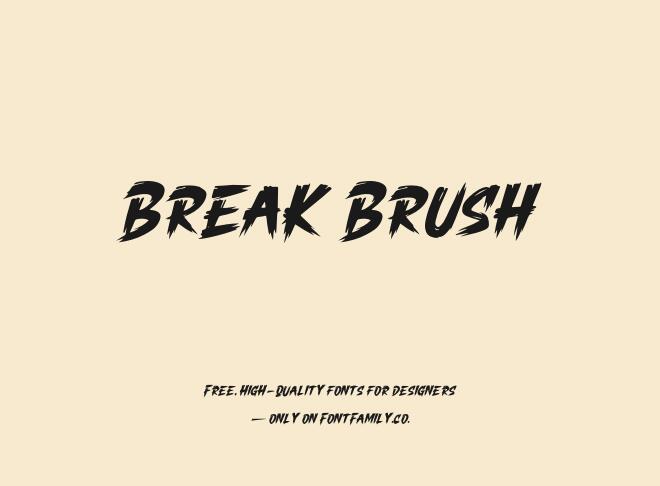 Break Brush Font