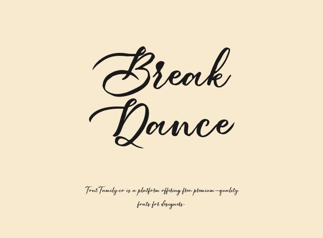 Break Dance Font