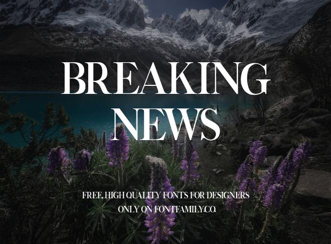 Breaking News Font