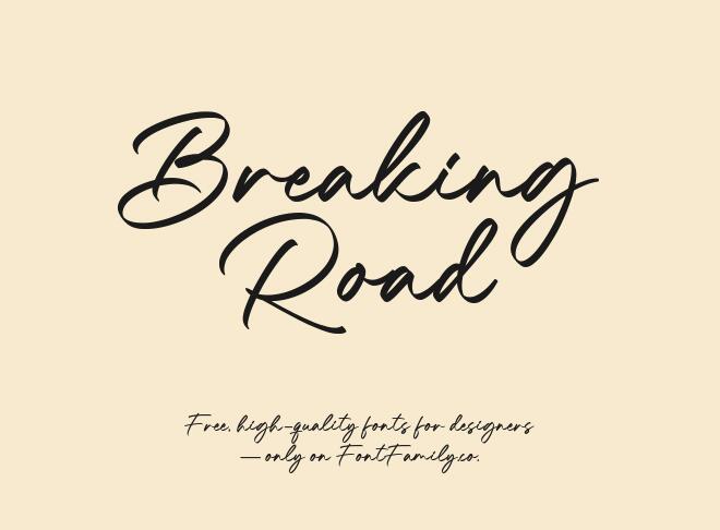 Breaking Road Font