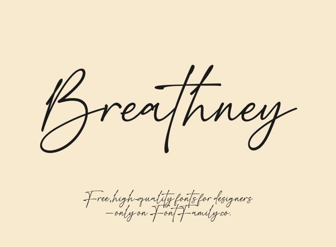 Breathney Font