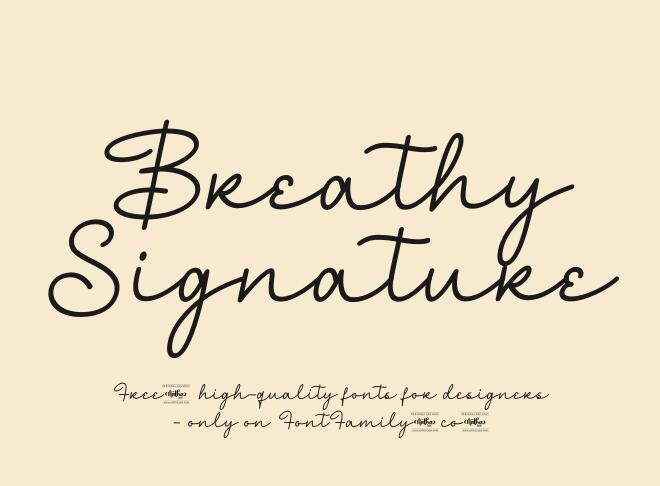 Breathy Signature Font