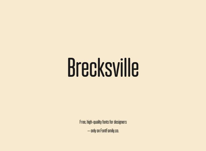 Brecksville Font