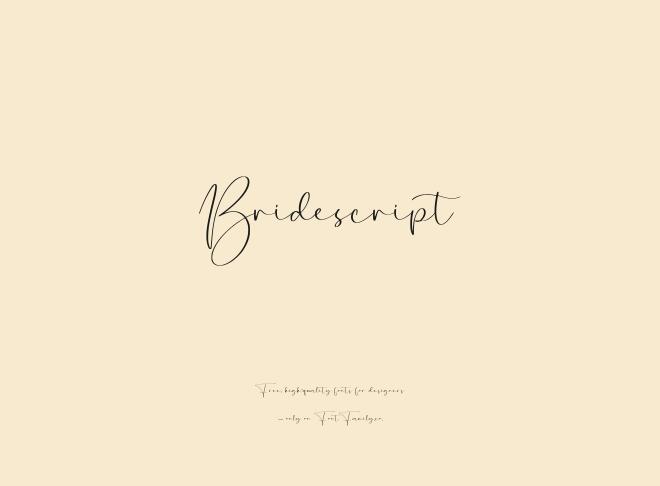 Bridescript Font