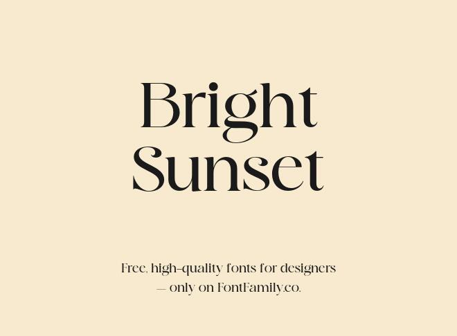 Bright Sunset Font