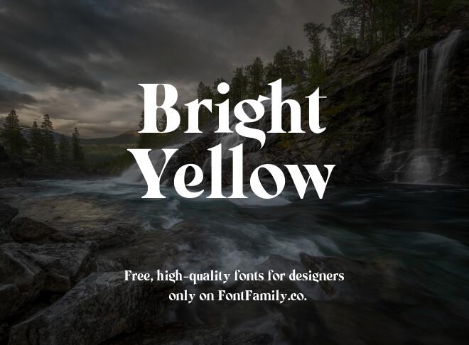 Bright Yellow Font