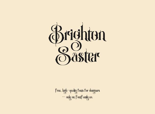Brighton Saster Font