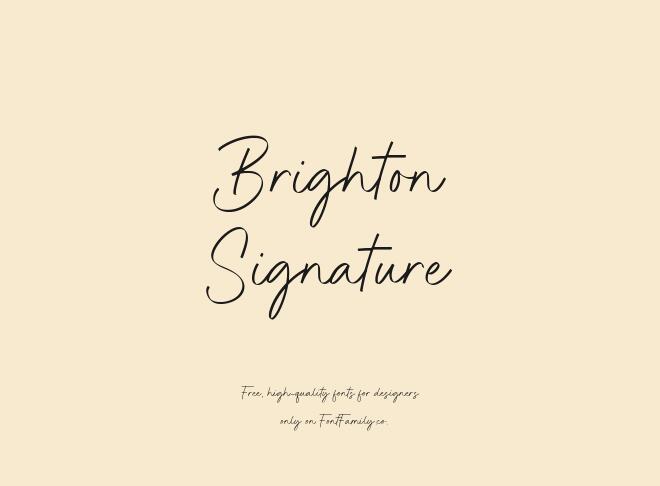 Brighton Signature Font