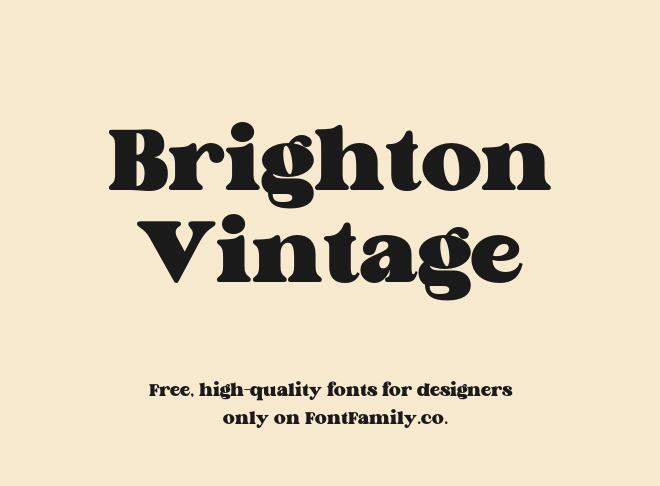 Brighton Vintage Font