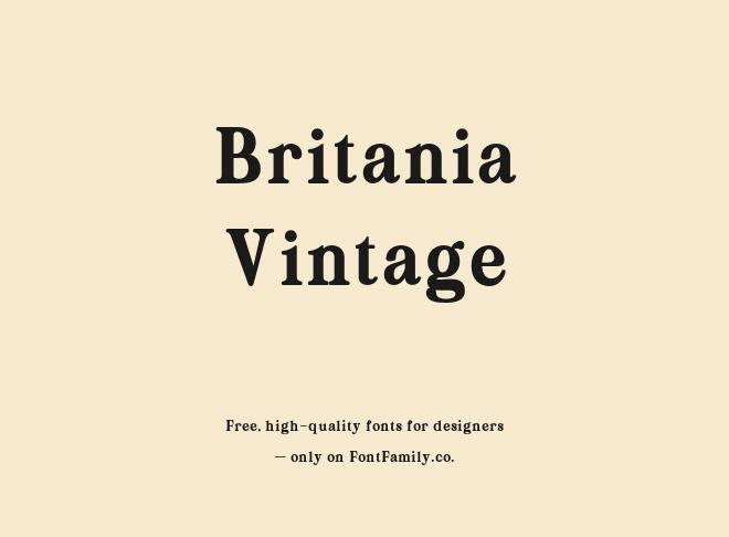 Britania Vintage Font