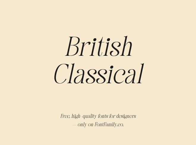 British Classical Font