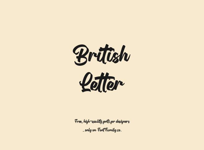 British Letter Font