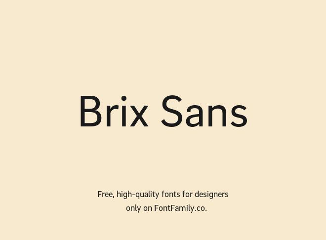 Brix Sans Font