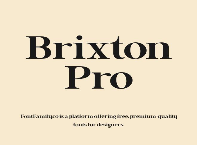 Brixton Pro Font