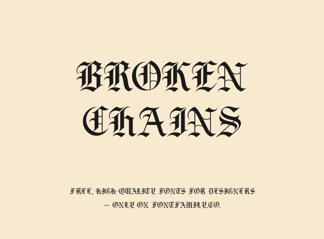 Broken Chains Font