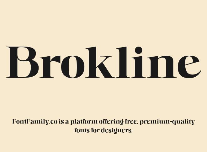 Brokline Font