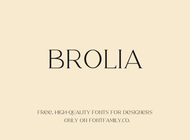 Brolia Font