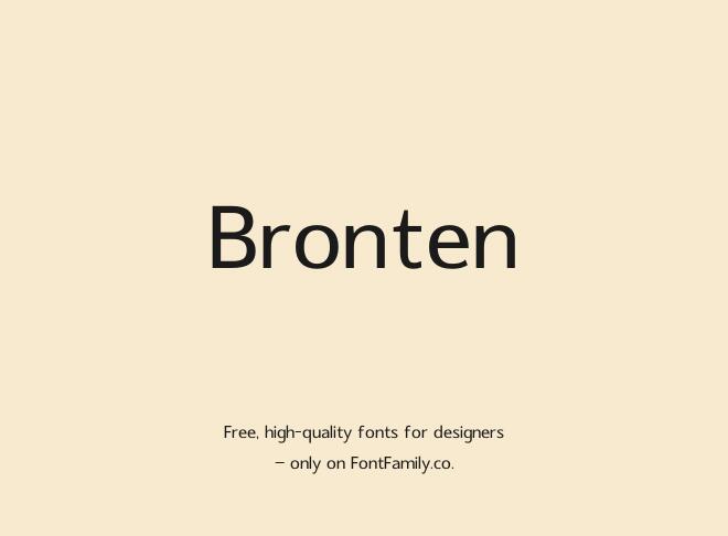 Bronten Font