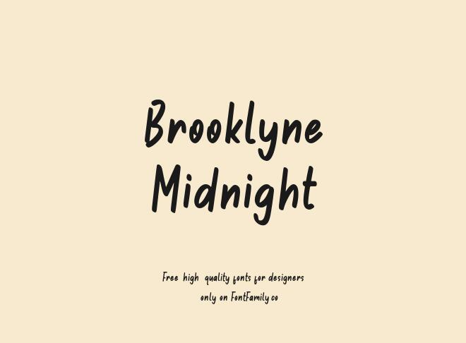 Brooklyne Midnight Font