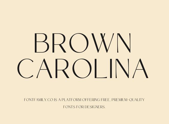 Brown Carolina Font