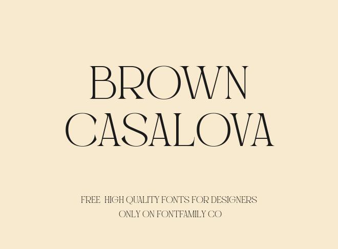 Brown Casalova Font