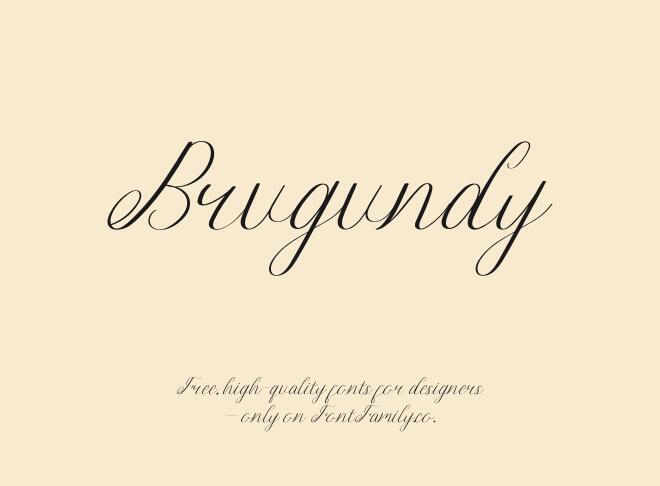 Brugundy Font