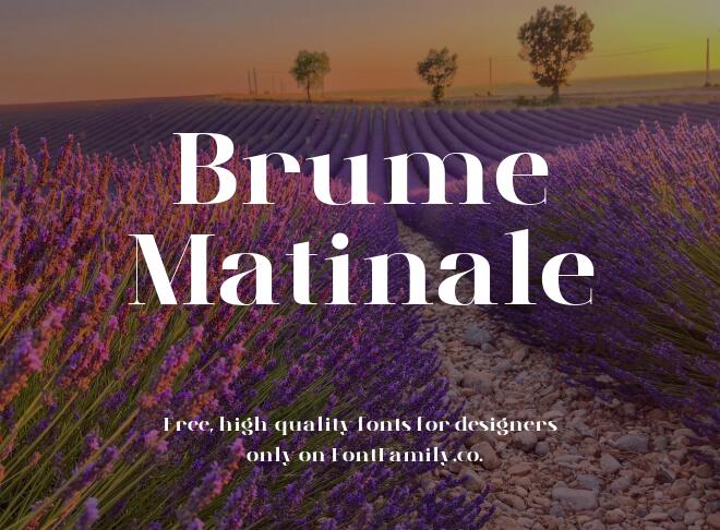 Brume Matinale Font