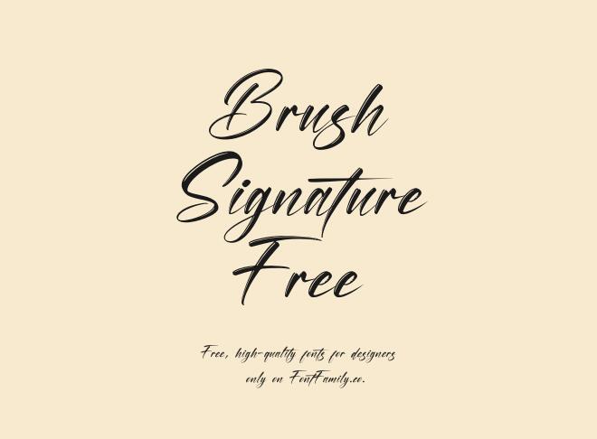 Brush Signature Free Font