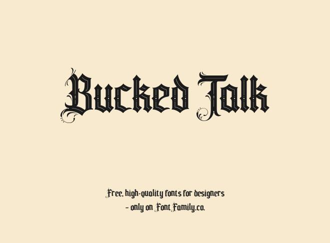 Bucked Talk Font