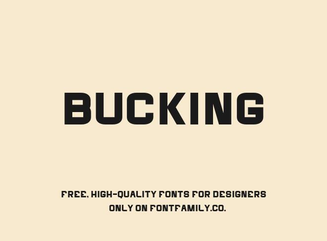 Bucking Font