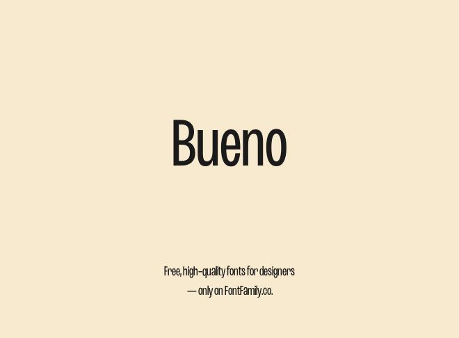 Bueno Font