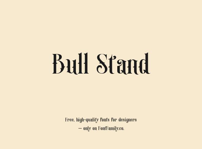 Bull Stand Font