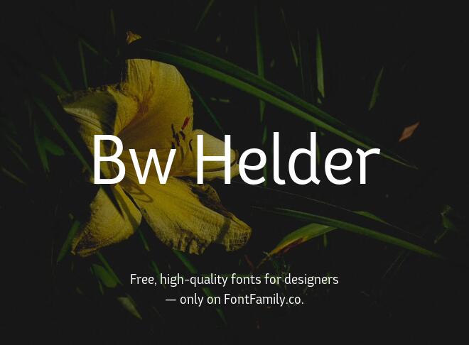 Bw Helder Font