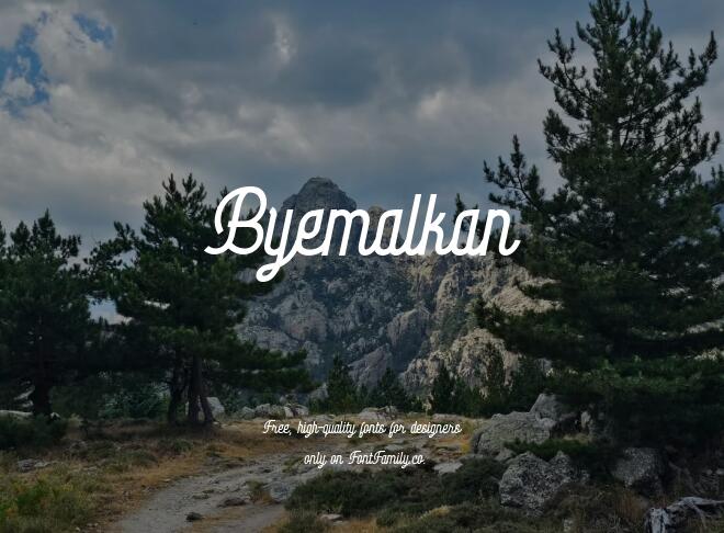 Byemalkan Font