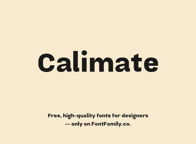 Calimate Font