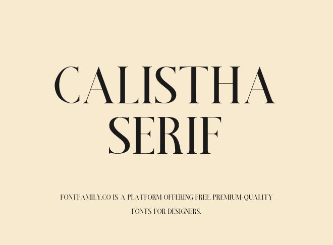 Calistha Serif Font