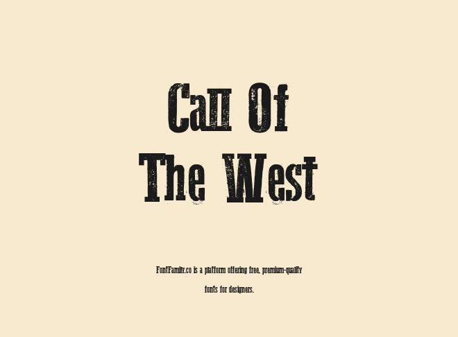 Call Of The West Font