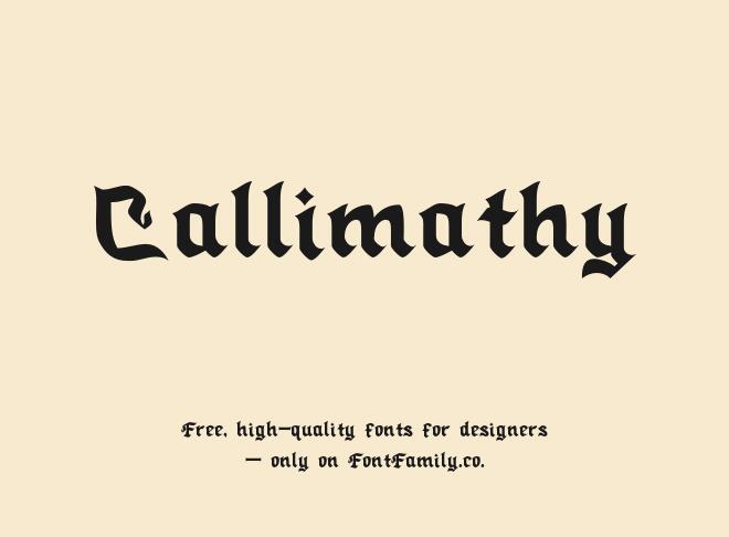 Callimathy Font