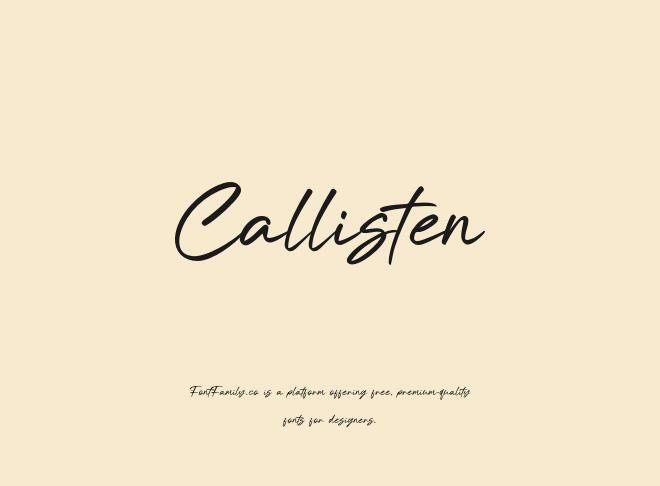 Callisten Font