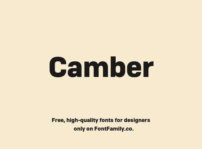 Camber Font