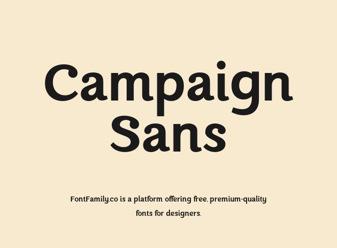 Campaign Sans Font