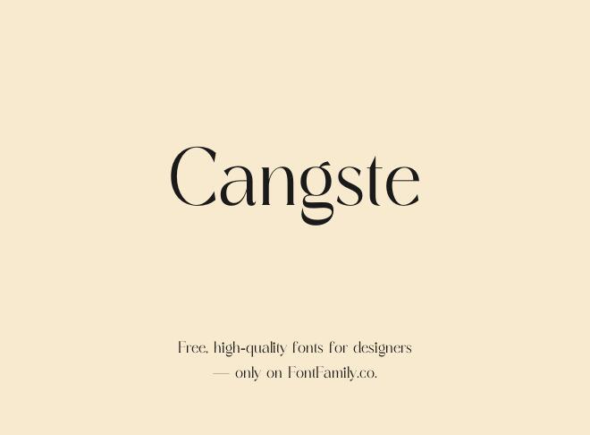Cangste Font