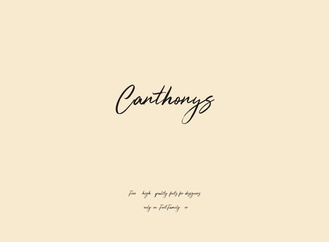 Canthonys Font