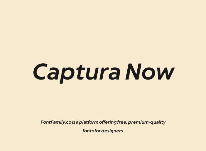 Captura Now Font