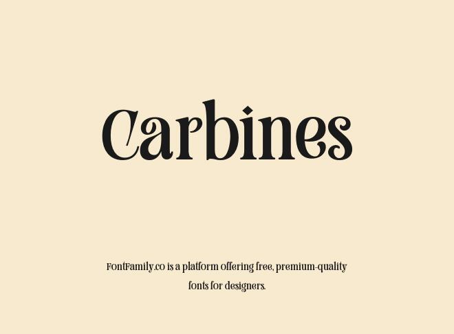 Carbines Font