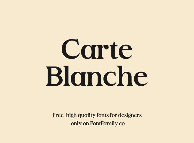 Carte Blanche Font