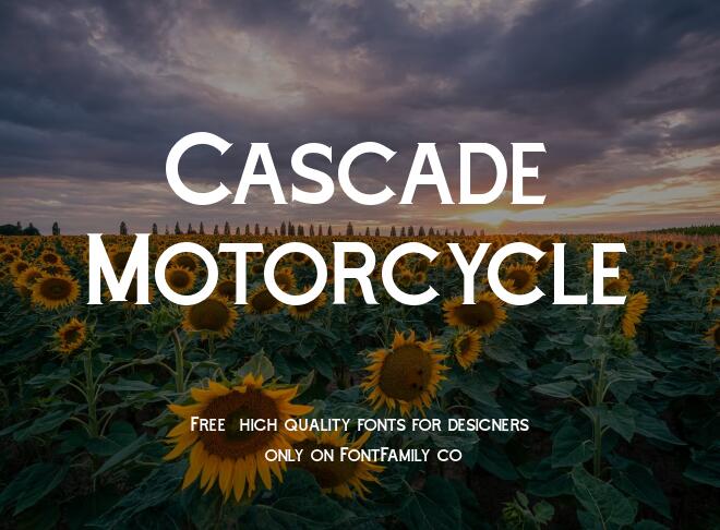 Cascade Motorcycle Font
