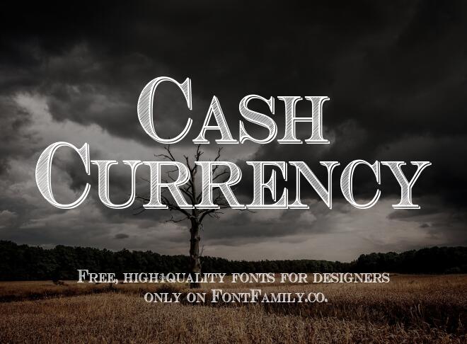 Cash Currency Font